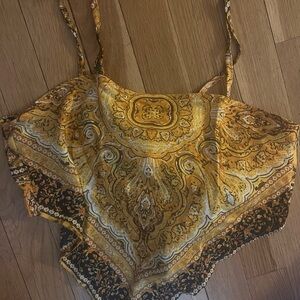 SOLD | summery yellow boho bandana top